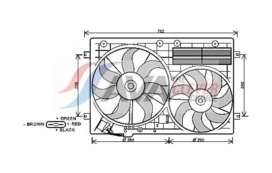 Fan, radiator VN7529 Ava Quality Cooling