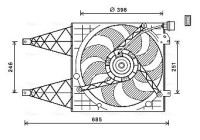 Fan, radiator VN7532 Ava Quality Cooling