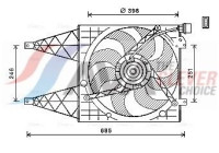 Fan, radiator VN7532 Ava Quality Cooling