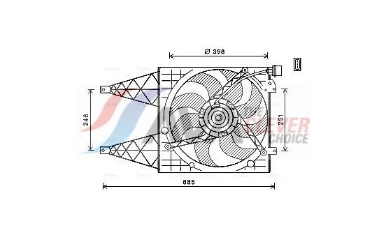 Fan, radiator VN7532 Ava Quality Cooling