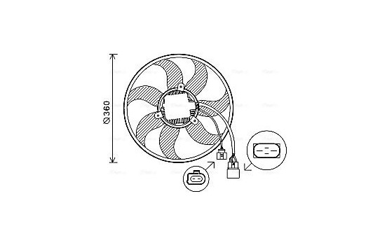 Fan, radiator VN7537 Ava Quality Cooling