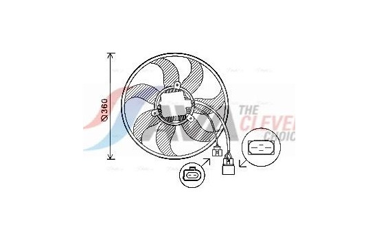 Fan, radiator VN7537 Ava Quality Cooling