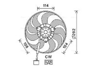 Fan, radiator VN7539 Ava Quality Cooling