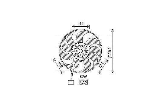 Fan, radiator VN7539 Ava Quality Cooling