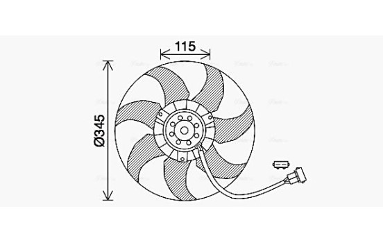 Fan, radiator VN7541 Ava Quality Cooling