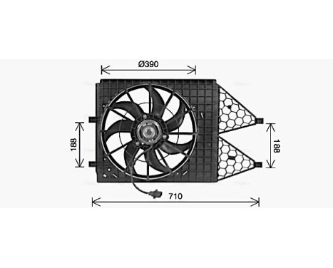 Fan, radiator VN7545 Ava Quality Cooling, Image 2