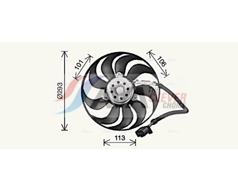 Fan, radiator VN7546 Ava Quality Cooling, Image 2