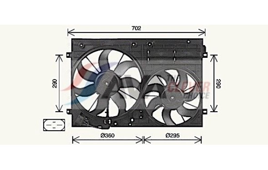 Fan, radiator VN7551 Ava Quality Cooling