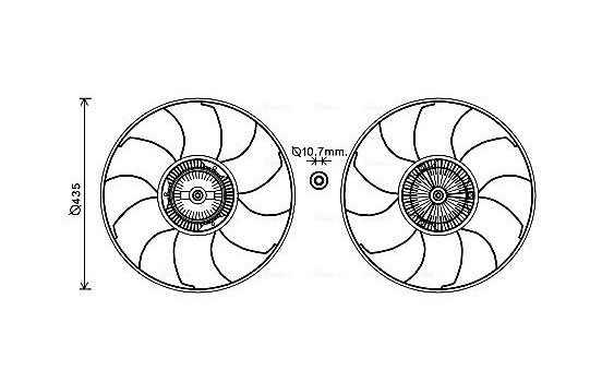 Fan, radiator VNF332 Ava Quality Cooling