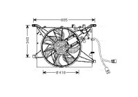 Fan, radiator VO7502 Ava Quality Cooling