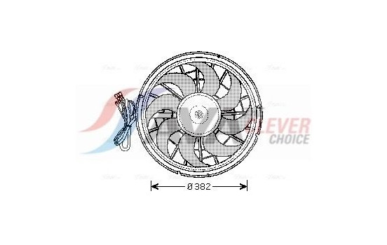 Fan, radiator VO7507 Ava Quality Cooling