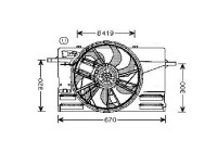 Fan, radiator VO7508 Ava Quality Cooling