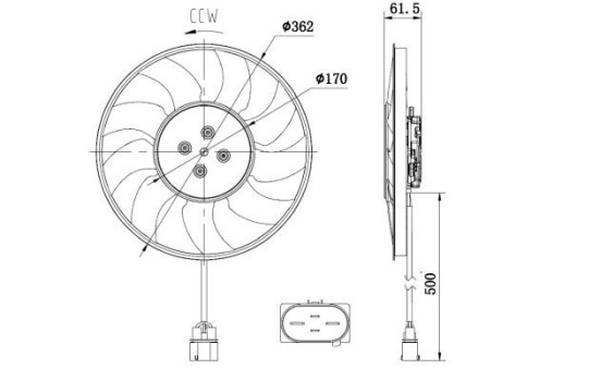 Fan, radiator