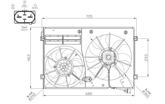 Fan, radiator