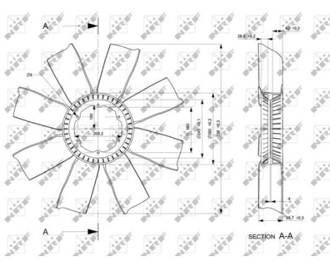 Fan Wheel, engine cooling 49804 NRF, Image 2