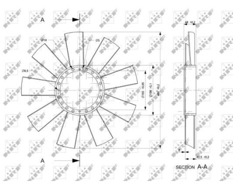 Fan Wheel, engine cooling 49811 NRF, Image 3