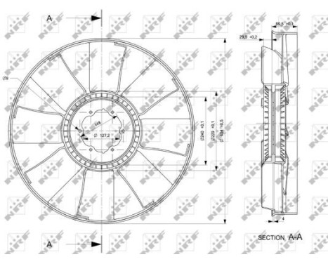 Fan Wheel, engine cooling 49823 NRF, Image 2