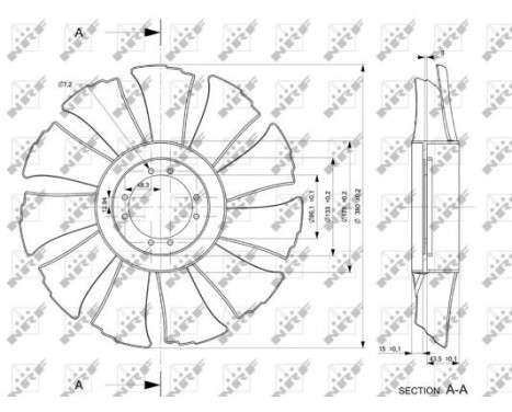 Fan Wheel, engine cooling 49846 NRF, Image 2