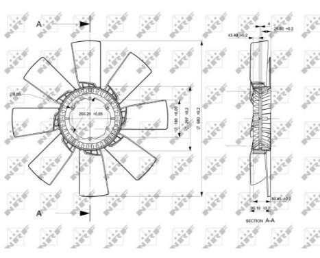 Fan Wheel, engine cooling 49863 NRF, Image 3