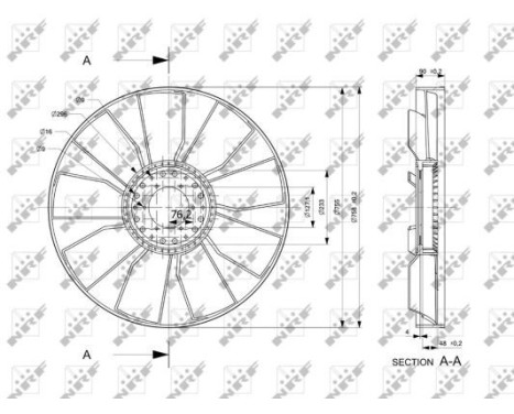 Fan Wheel, engine cooling 49865 NRF, Image 2