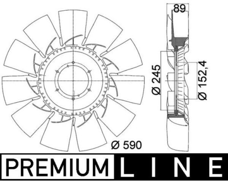 Fan Wheel, engine cooling BEHR *** PREMIUM LINE *** CFW 46 000P Mahle