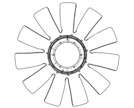 Fan Wheel, engine cooling BEHR *** PREMIUM LINE *** CFW 75 000P Mahle, Image 2