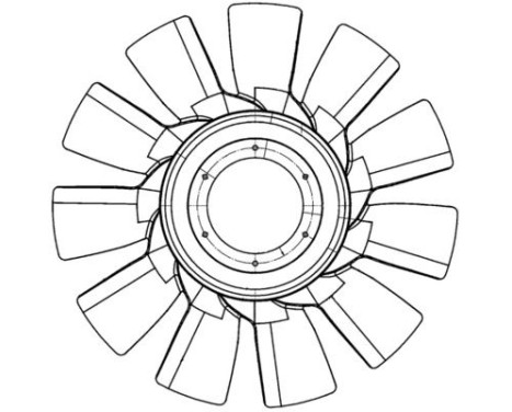 Fan Wheel, engine cooling BEHR *** PREMIUM LINE *** CFW 82 000P Mahle, Image 3