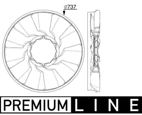 Fan Wheel, engine cooling BEHR *** PREMIUM LINE *** CFW 88 000P Mahle