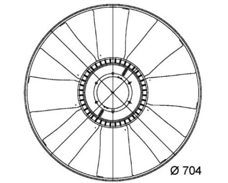 Fan Wheel, engine cooling BEHR *** PREMIUM LINE ***, Image 2
