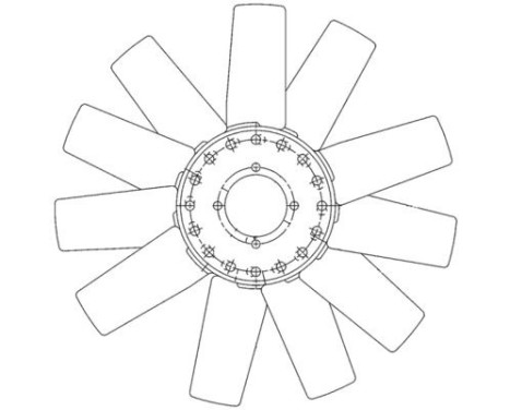 Fan Wheel, engine cooling BEHR *** PREMIUM LINE ***, Image 2