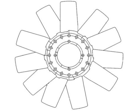 Fan Wheel, engine cooling BEHR *** PREMIUM LINE ***, Image 2