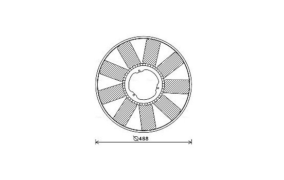 Fan Wheel, engine cooling MEB276 Ava Quality Cooling