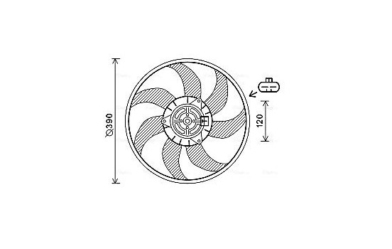 Fan Wheel, engine cooling OL7613 Ava Quality Cooling