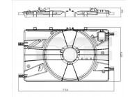 Support, cooling fan 825-0018-1 TYC