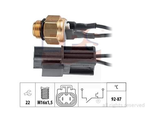 Temperature Switch, radiator fan Made in Italy - OE Equivalent 1.850.054 EPS Facet