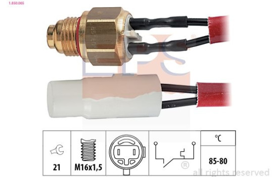 Temperature Switch, radiator fan Made in Italy - OE Equivalent 1.850.065 EPS Facet