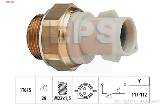 Temperature Switch, radiator fan Made in Italy - OE Equivalent 1.850.166 EPS Facet