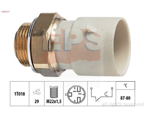 Temperature Switch, radiator fan Made in Italy - OE Equivalent 1.850.271 EPS Facet