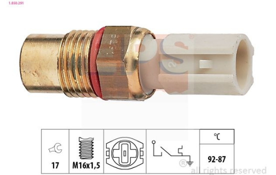 Temperature Switch, radiator fan Made in Italy - OE Equivalent 1.850.291 EPS Facet