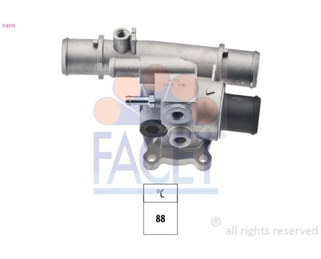 Thermostat, coolant Made in Italy - OE Equivalent 7.8115 Facet