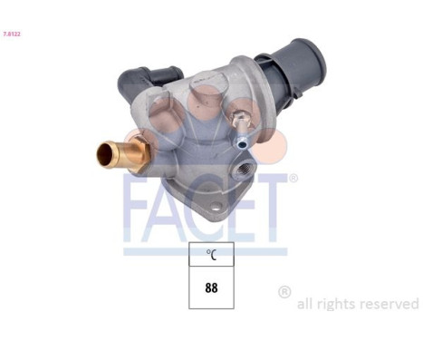 Thermostat, coolant Made in Italy - OE Equivalent 7.8122 Facet