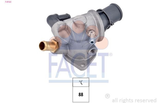 Thermostat, coolant Made in Italy - OE Equivalent 7.8122 Facet