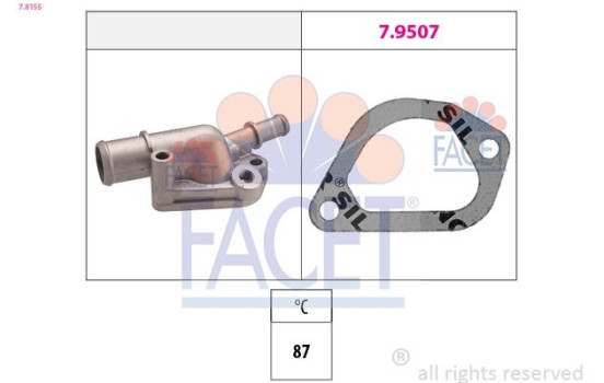 Thermostat, coolant Made in Italy - OE Equivalent 7.8155 Facet