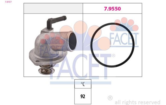 Thermostat, coolant Made in Italy - OE Equivalent 7.8157 Facet