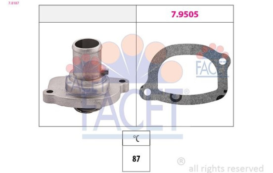 Thermostat, coolant Made in Italy - OE Equivalent 7.8187 Facet