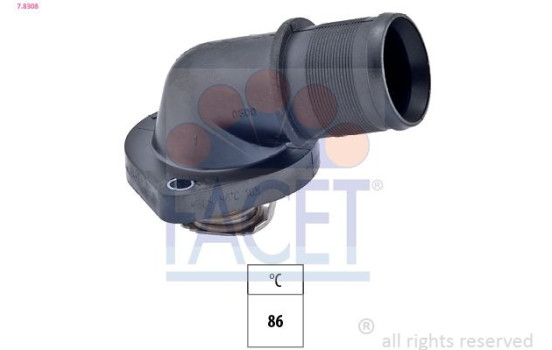 Thermostat, coolant Made in Italy - OE Equivalent 7.8308 Facet