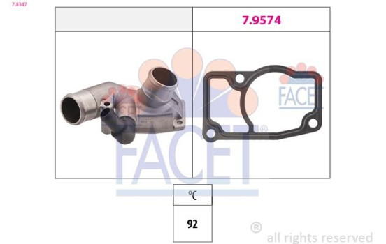 Thermostat, coolant Made in Italy - OE Equivalent 7.8347 Facet