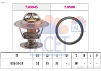 Thermostat, coolant Made in Italy - OE Equivalent 7.8394 Facet