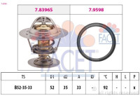 Thermostat, coolant Made in Italy - OE Equivalent 7.8396 Facet
