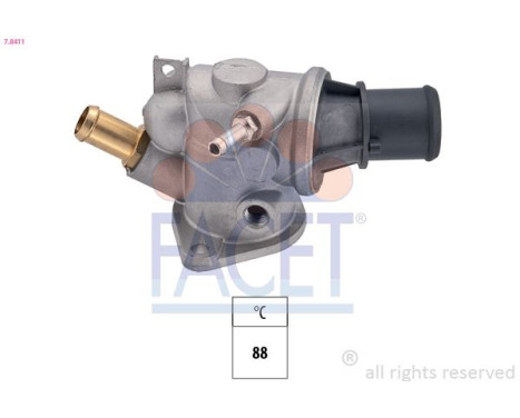 Thermostat, coolant Made in Italy - OE Equivalent 7.8411 Facet, Image 2